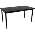 Wisconsin Bench Wisconsin Bench 24" x 60" Lobo Science Table - Phenolic Top - Adjustable Height - Black QSLOB8071-ADJ